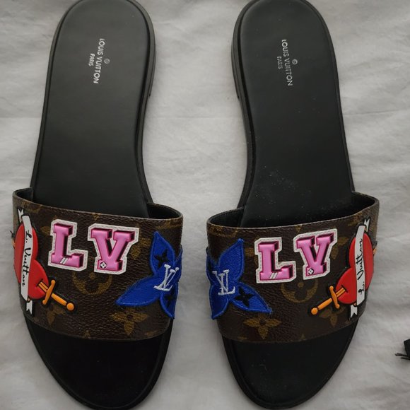 Louis Vuitton Black Heart Mules - Picture 3 of 4
